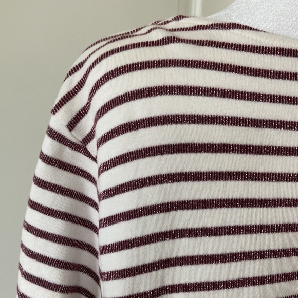 Cj banks 2X top stripes pockets white purple crewneck - Picture 8 of 10